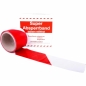 Preview: Barrier tape red white 50 m - extremely tear resistant