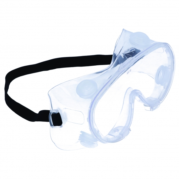 Full vision safety goggles ventilated